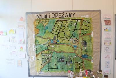 5. A Vv Mapa Dolních Břežan, kolektivní práce Projekt "Můj dům v Dolních Břežanech a okolí"