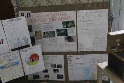 9. B anglický jazyk, projekt "How to survival be lost in the Amazon"